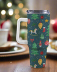 1.2 litre Stainless Steel Travel Coffee Cup Tumbler – Christmas Edition - Green Cheeks - Travel Mug