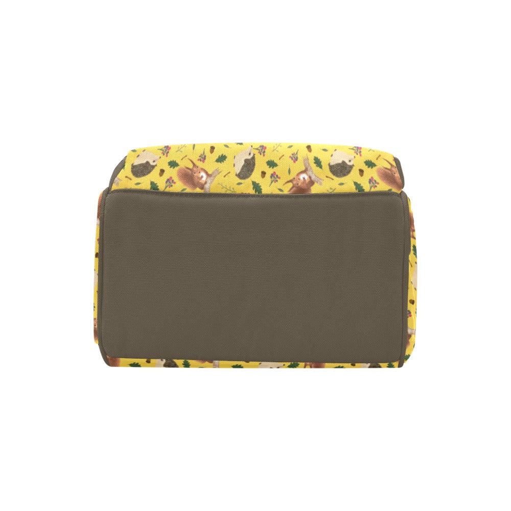 Quirky hedgehog-themed diaper bag
