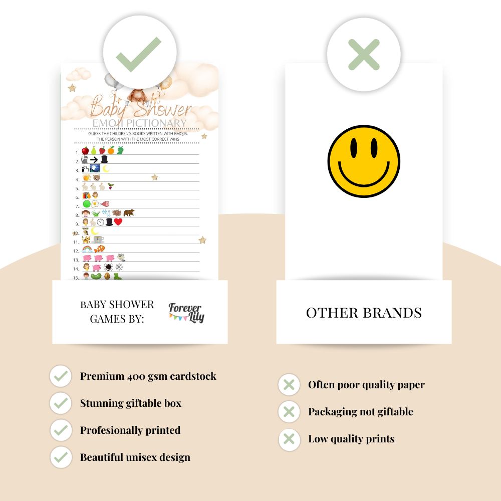 Comparison of Baby Shower Game Quality
