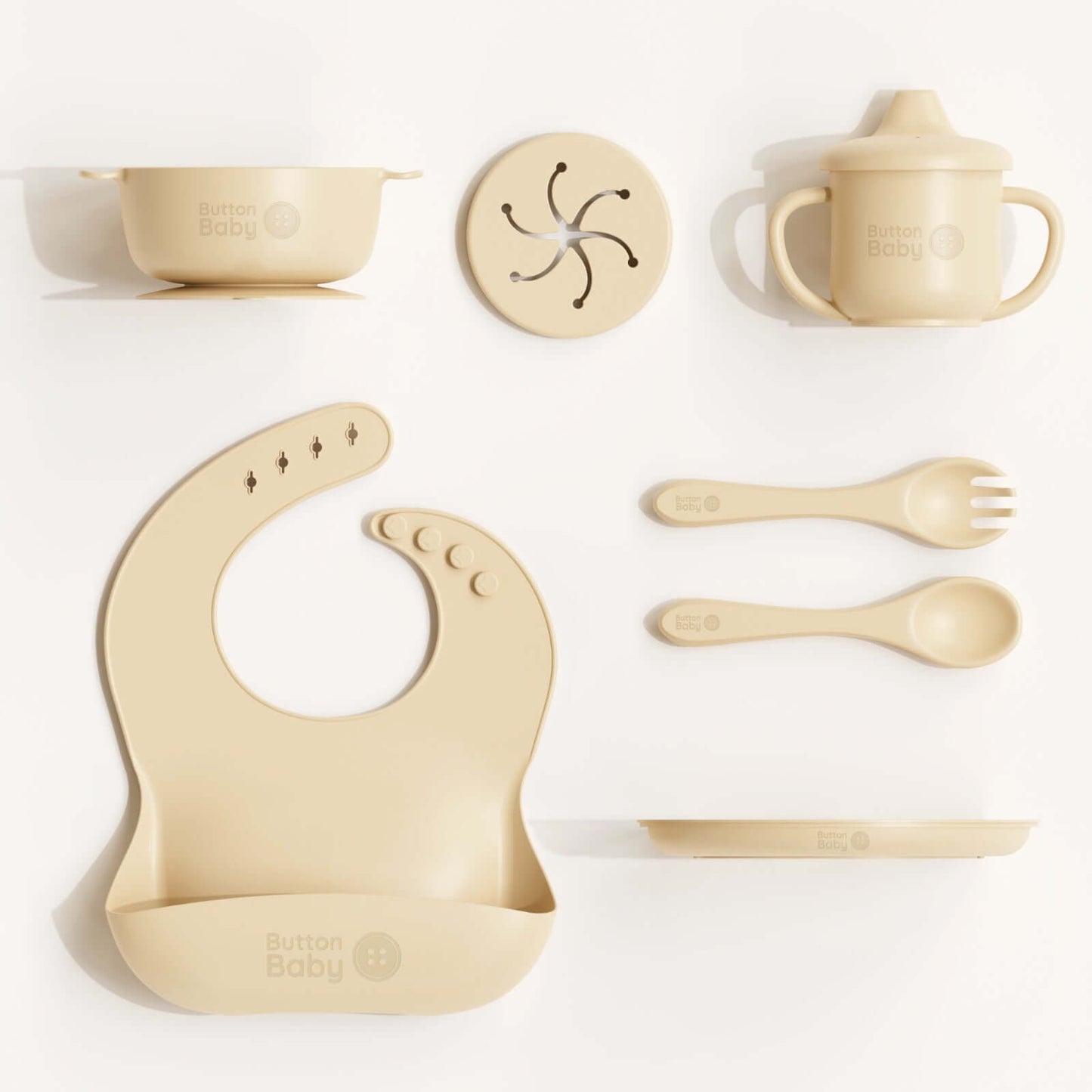 Cream Baby Feeding Set