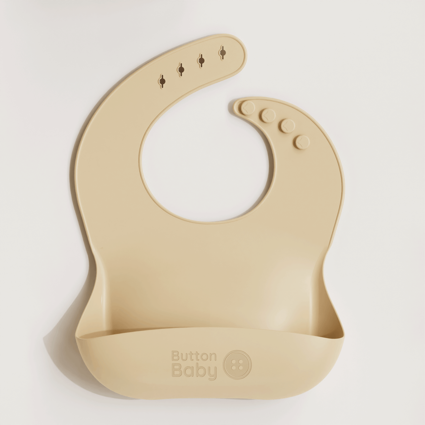 Cream Baby Feeding Set Bib