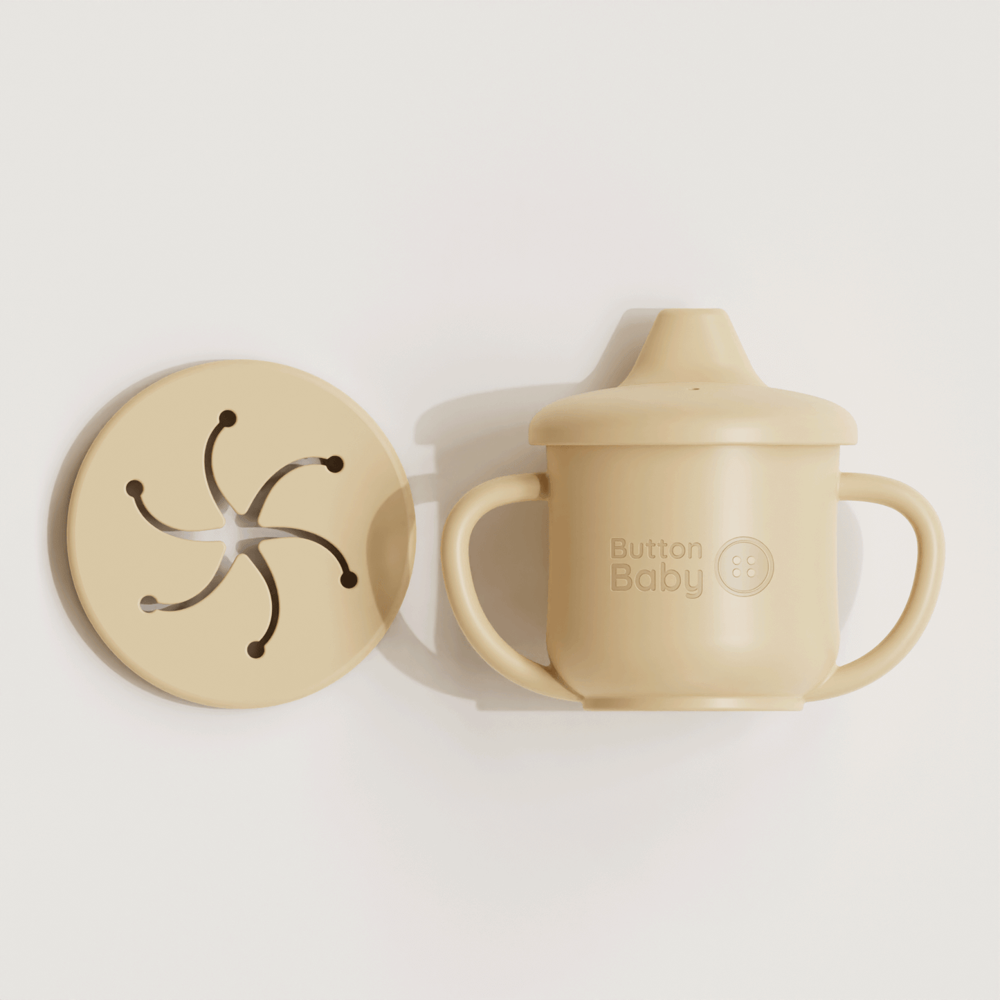 Cream Baby Feeding Set Sippy Cup