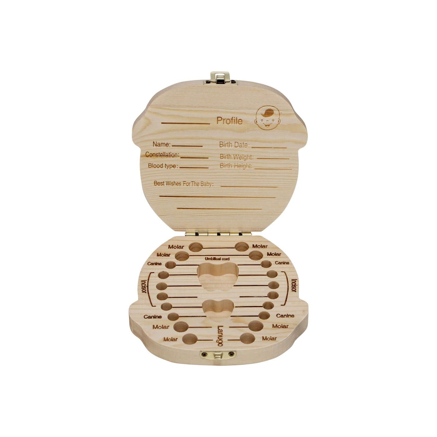Customised Baby Teeth Keepsake Box inside
