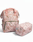 Green Cheeks Changing Bag in Spring Blossom with Matching Wet Bag