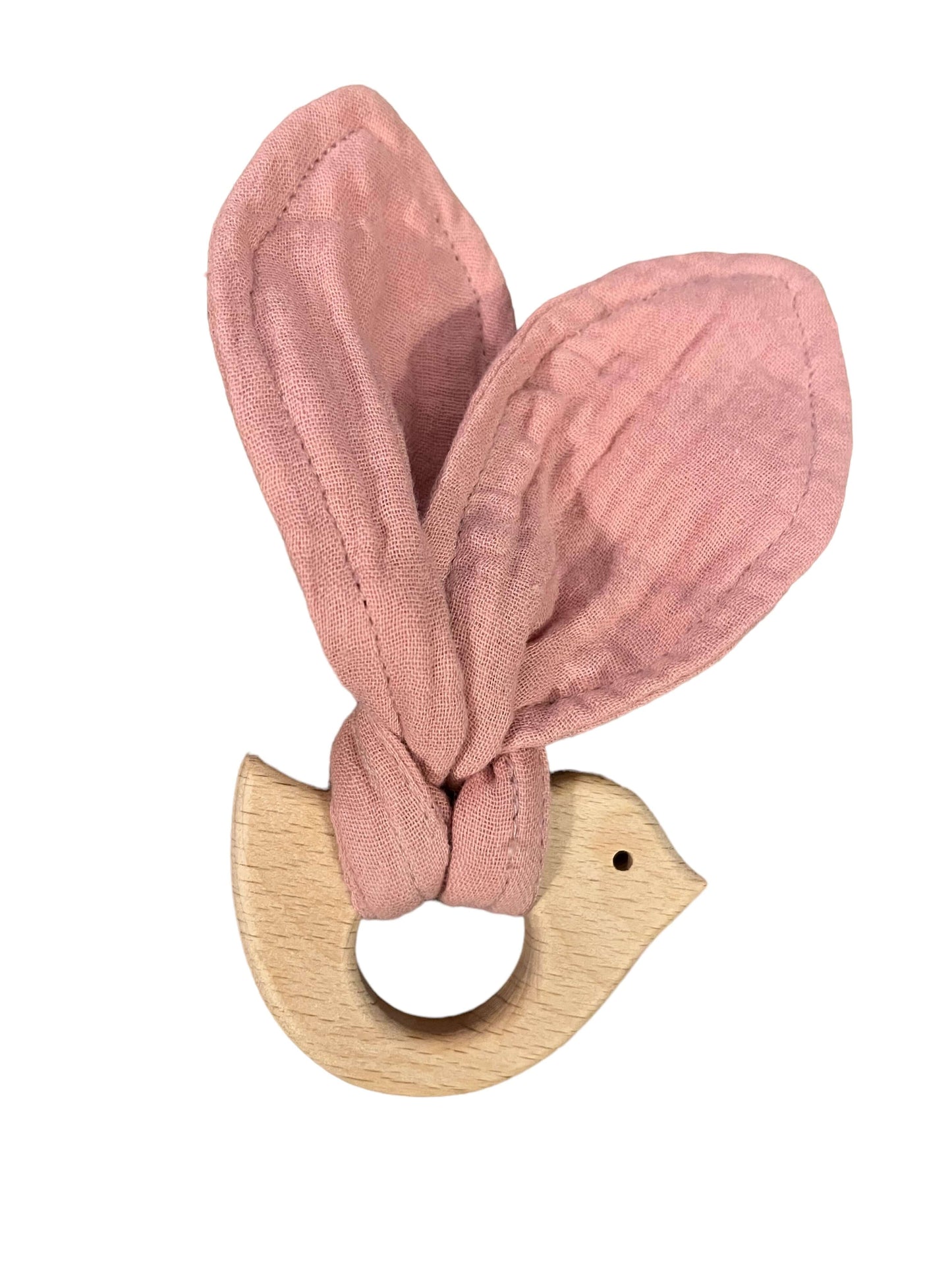 Pink Baby Muslin Natural Teether