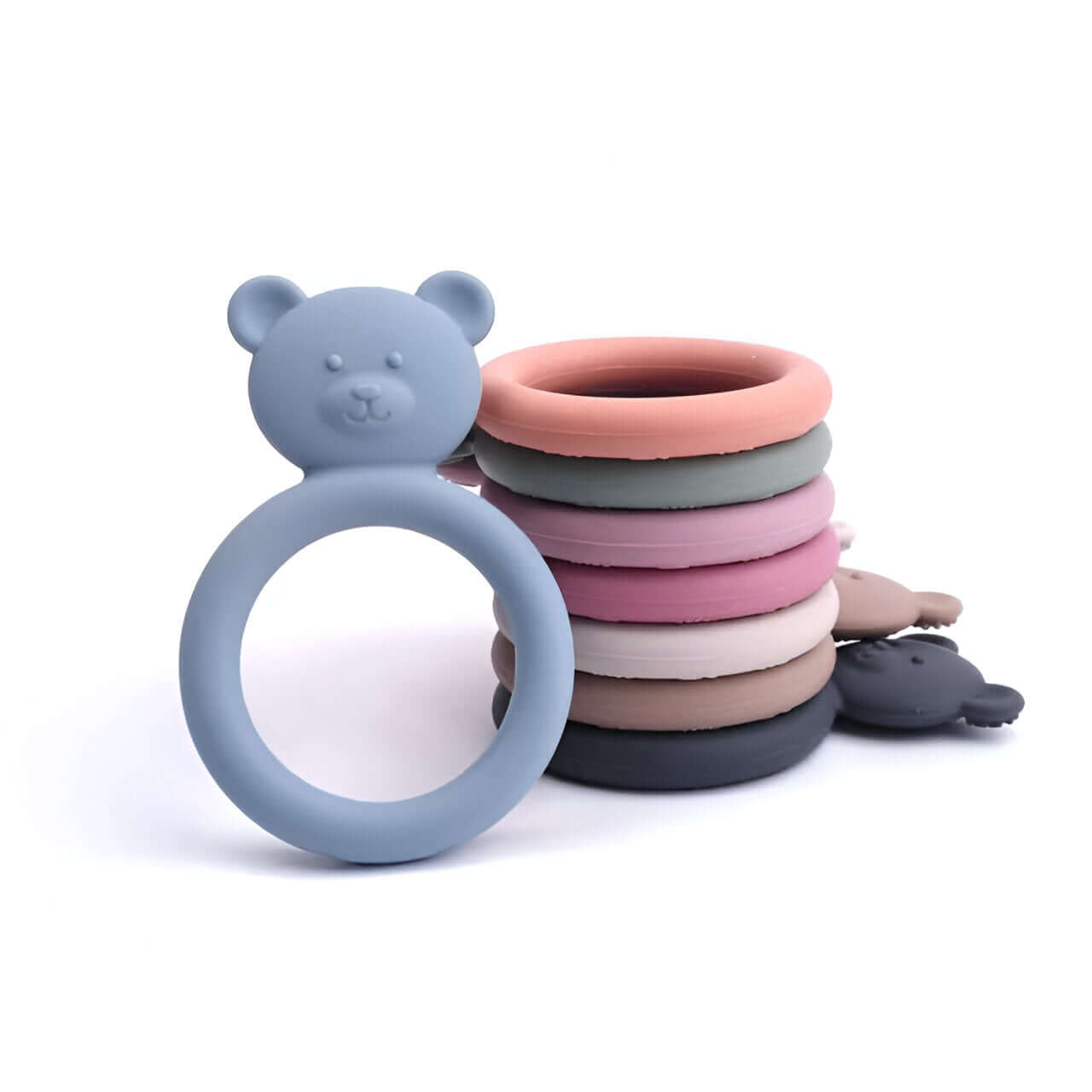 Teddy Bear Baby Teething Ring Multi