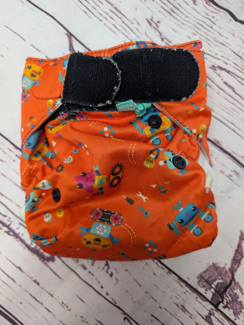 Tots Bots All In One Orange Cloth Nappy Robots