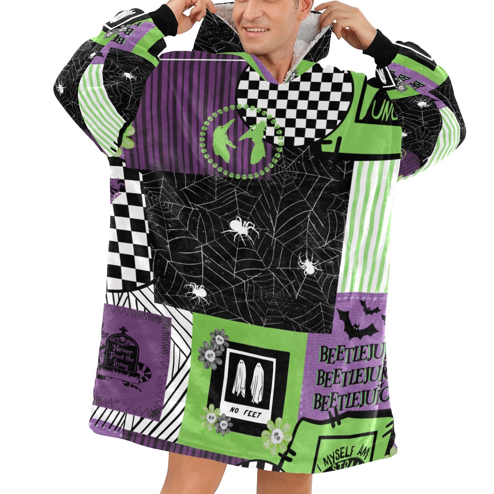 Beetle Guy - Hooded Blanket - Green Cheeks - Blanket