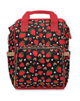Black Baby Changing Backpack Bag - Rebel Berries - Green Cheeks - Diaper Bag
