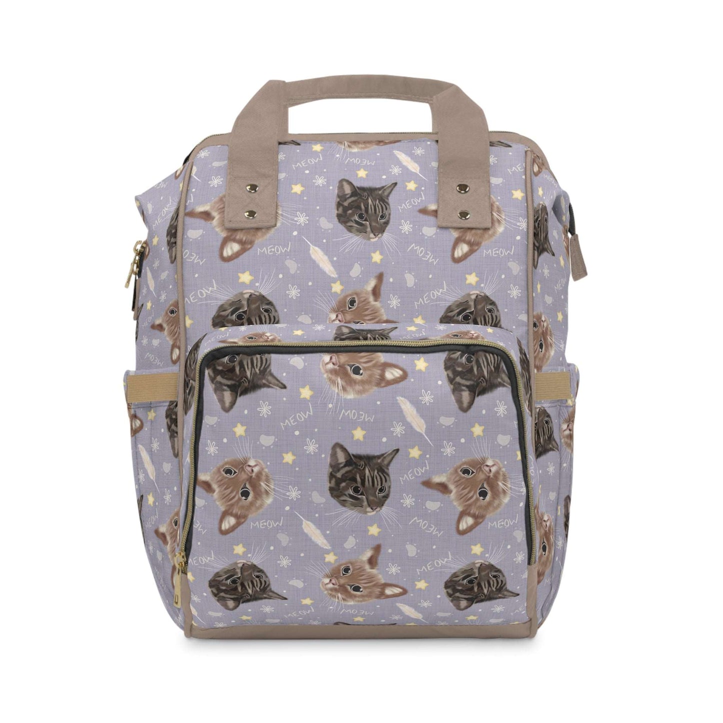 Cats & Kittens Baby Nappy Changing Bag - Green Cheeks - Diaper Bag