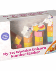 Classic My 1st Wooden Unicorn Number Stacker - Green Cheeks - Baby & Toddler