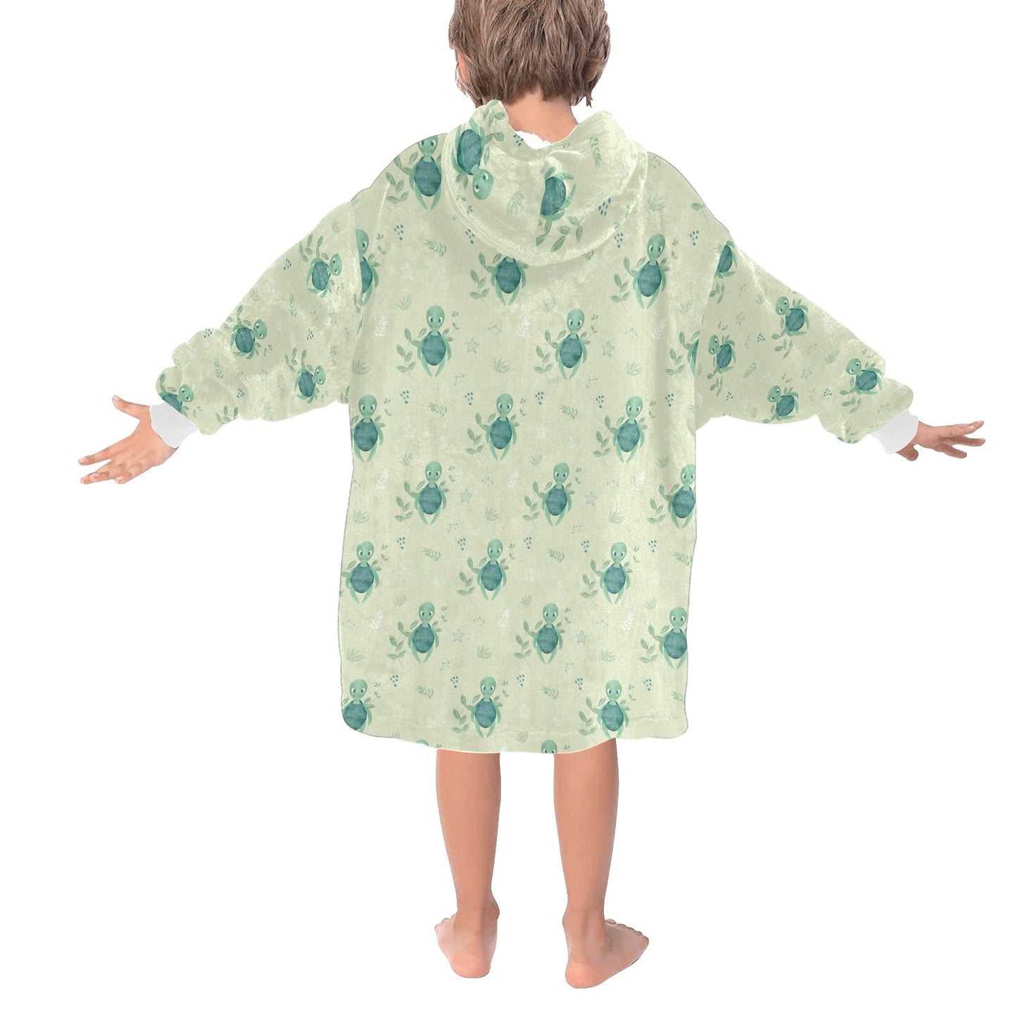 Turtle Recall Fleece Hooded Blanket