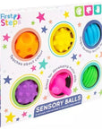 First Steps Sensory Balls 6 Pack - Early Years Play for Baby - Green Cheeks - Baby Toys & Activity Equipment