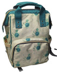 Green Baby Changing Backpack Bag - Turtle Recall - Green Cheeks - Diaper Bag
