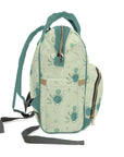 Green Baby Changing Backpack Bag - Turtle Recall - Green Cheeks - Diaper Bag