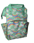 Green Baby Changing Nappy Bag - Happy Rainbow - Green Cheeks - Diaper Bag