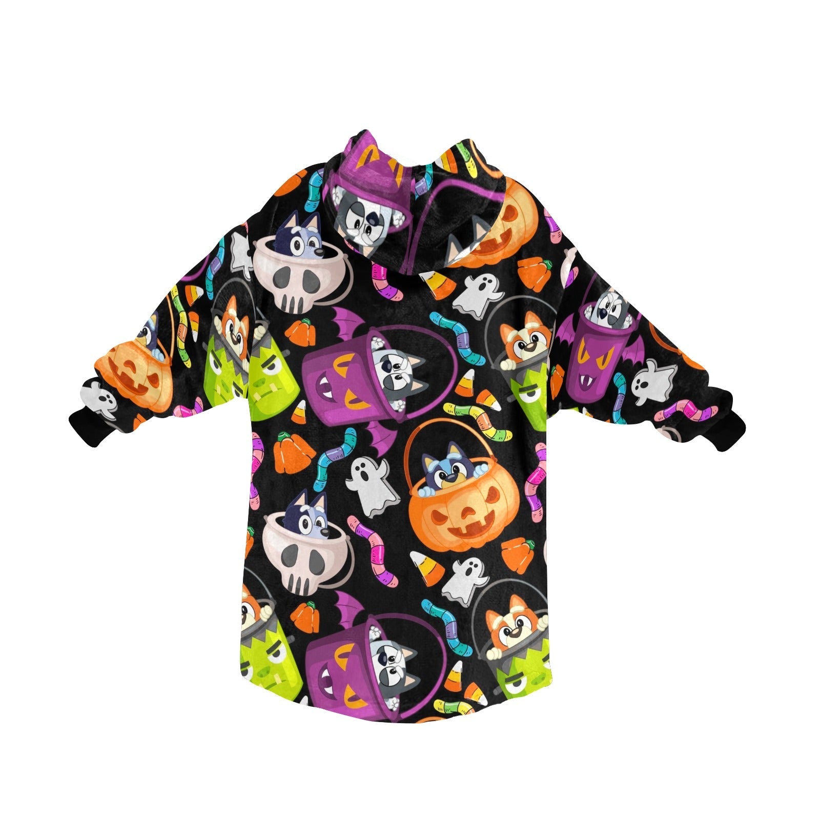 Heelerween - Hooded Blanket - Green Cheeks - Blanket