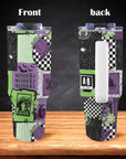 Large Stainless Steel Insulated Travel Flask with Handle β Spooky Edition - Green Cheeks - Travel Mug