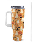 Large Stainless Steel Insulated Travel Flask with Handle β Spooky Edition - Green Cheeks - Travel Mug