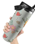 Large Stainless Steel Reusable 900ml Water Bottle - Green Cheeks - Water Bottle