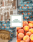🍑 Once Upon a Peach – Whimsical Adventure Baby Changing Backpack | Nappy Bag - Green Cheeks - Diaper Backpack (1688)