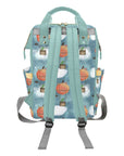 🍑 Once Upon a Peach – Whimsical Adventure Baby Changing Backpack | Nappy Bag - Green Cheeks - Diaper Backpack (1688)
