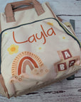Personalised & Customised - Backpack Baby Changing Bag - Green Cheeks - Diaper Backpack (1688)
