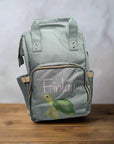 Personalised & Customised - Backpack Baby Changing Bag - Green Cheeks - Diaper Backpack (1688)