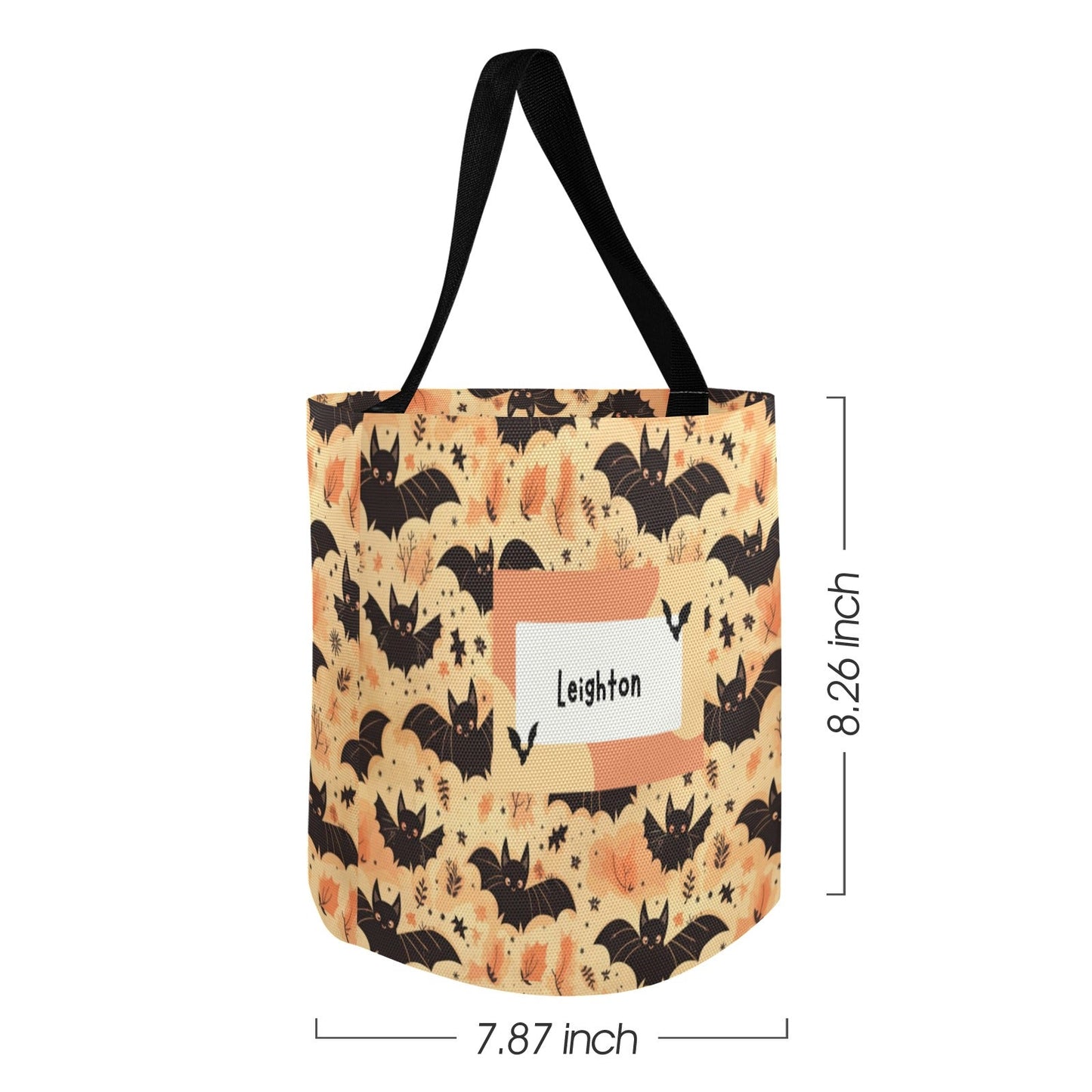 Personalised Halloween Trick or Treat Bag - Custom Candy Bag with Child’s Name - Green Cheeks - Bags