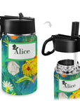 Personalised Kids Stainless Steel Water Bottle - Green Cheeks - Water Bottle