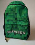 Personalised School Bag - Custom Design with Unique Patterns - Green Cheeks - School Bag