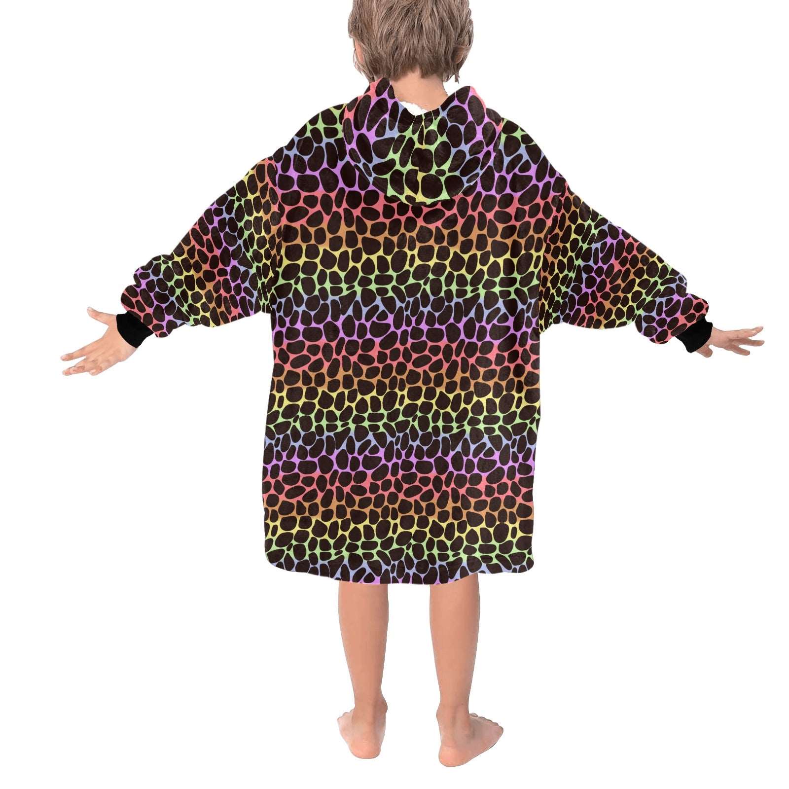 Rainbow Roar - Hooded Blanket - Green Cheeks - Blanket