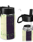 Stainless Steel Insulated Kids’ Water Bottle with Handle and Straw - Green Cheeks - Water Bottle