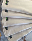 Tri - Fold/ Pre - Fold 8 Layer Hemp Cloth Nappy Inserts - Green Cheeks - cloth nappy