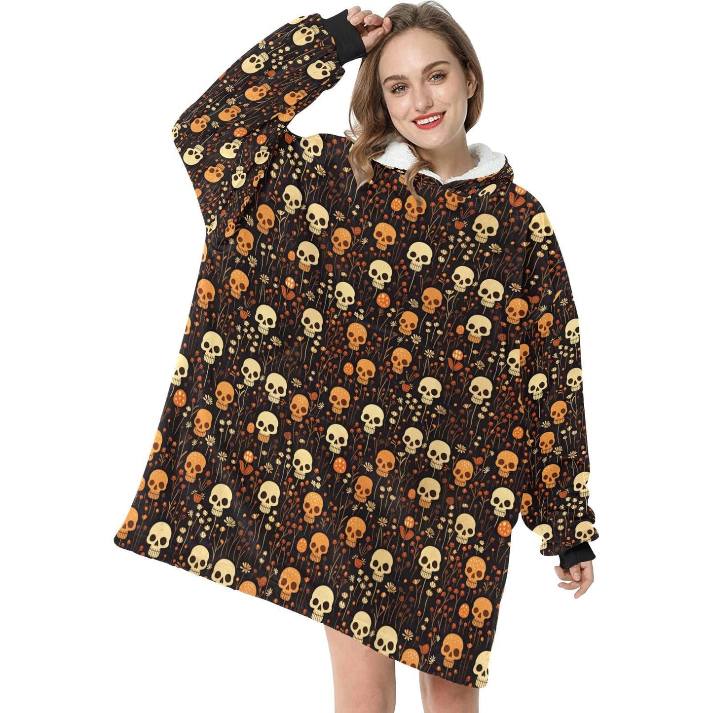 Trick or Treat - Hooded Blanket - Green Cheeks - Blanket