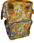 Vintage Baby Changing Backpack Bag - Flutterby Baby - Green Cheeks - Diaper Bag