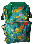 🌸 Wildflower Wonderland – Whimsical Floral Baby Changing Backpack | Nappy Bag - Green Cheeks - Diaper Backpack (1688)