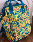 Yellow Baby Changing Bag Backpack - Pollywood - Green Cheeks - Diaper Bag