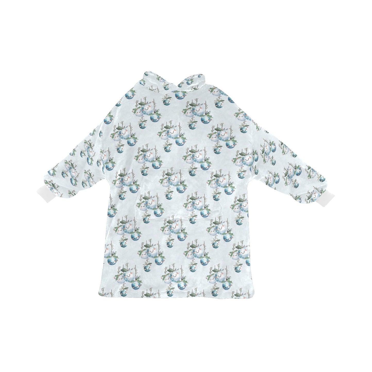 Christmas Oodie Fleece Hooded Blanket