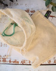Organic Cotton Drawstring Bag – Perfect for Wash, Toiletry, or Delicates! - Green Cheeks - Eco Alternative