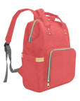 Poppy Red Baby Changing Bag - Backpack Nappy Bag - Green Cheeks - Diaper Backpack (1688)