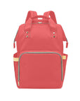 Poppy Red Baby Changing Bag - Backpack Nappy Bag - Green Cheeks - Diaper Backpack (1688)