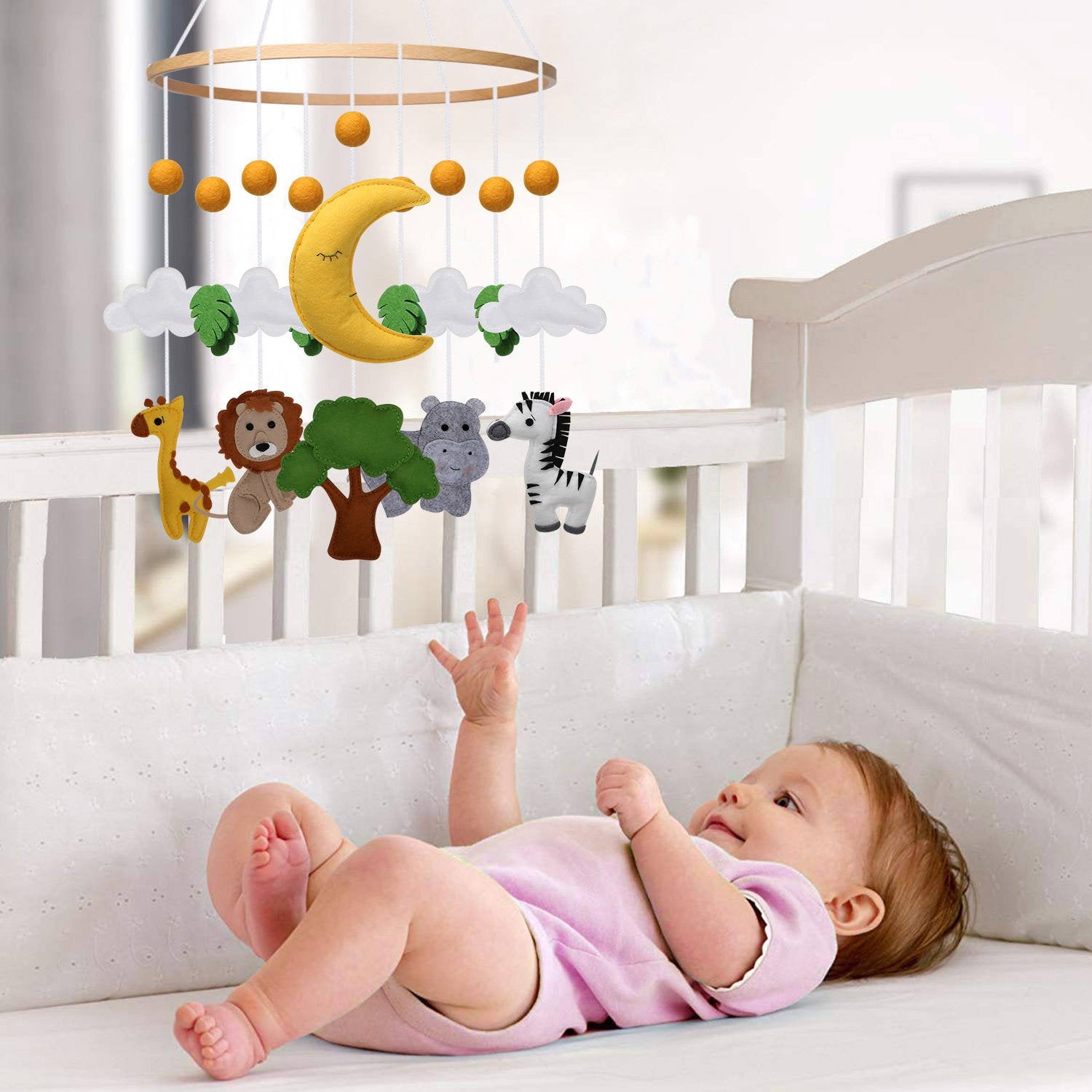 Cot Mobiles & Nursery Decorations - Green Cheeks 