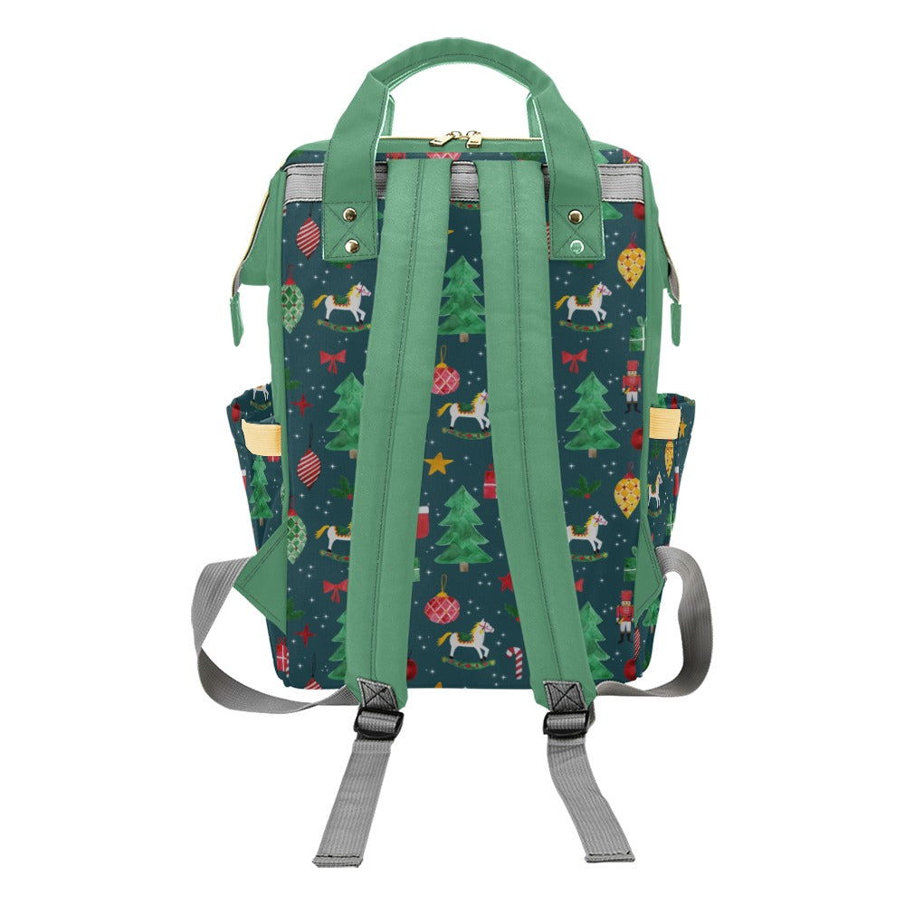 And So This Is Christmas Nappy Bag Multi-Function Diaper Backpack/Diaper Bag