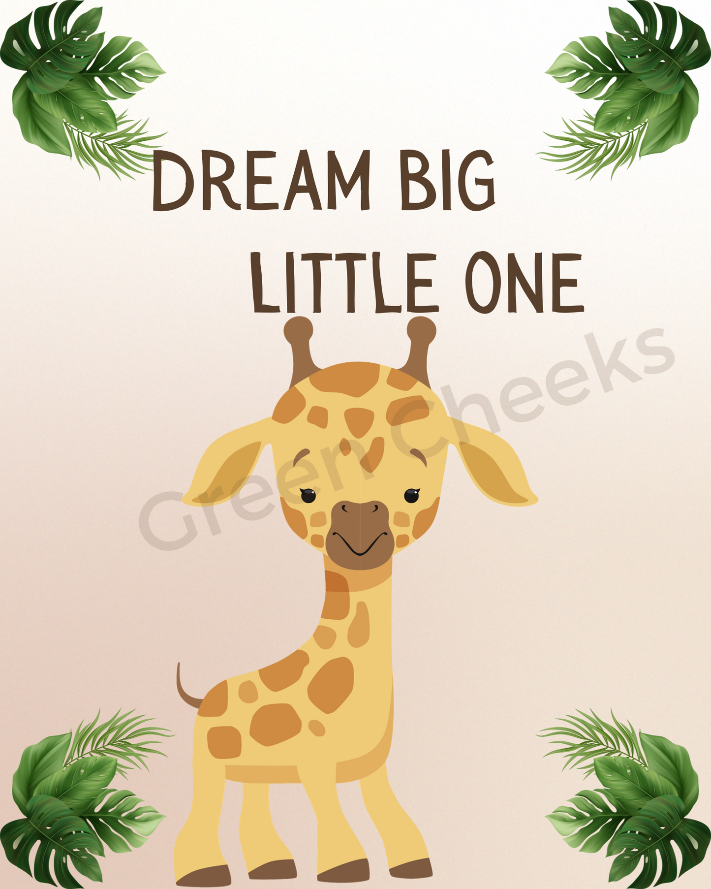 Choice of Eight Jungle Animal Prints for Baby Bedroom or Nursery - Canvas Prints