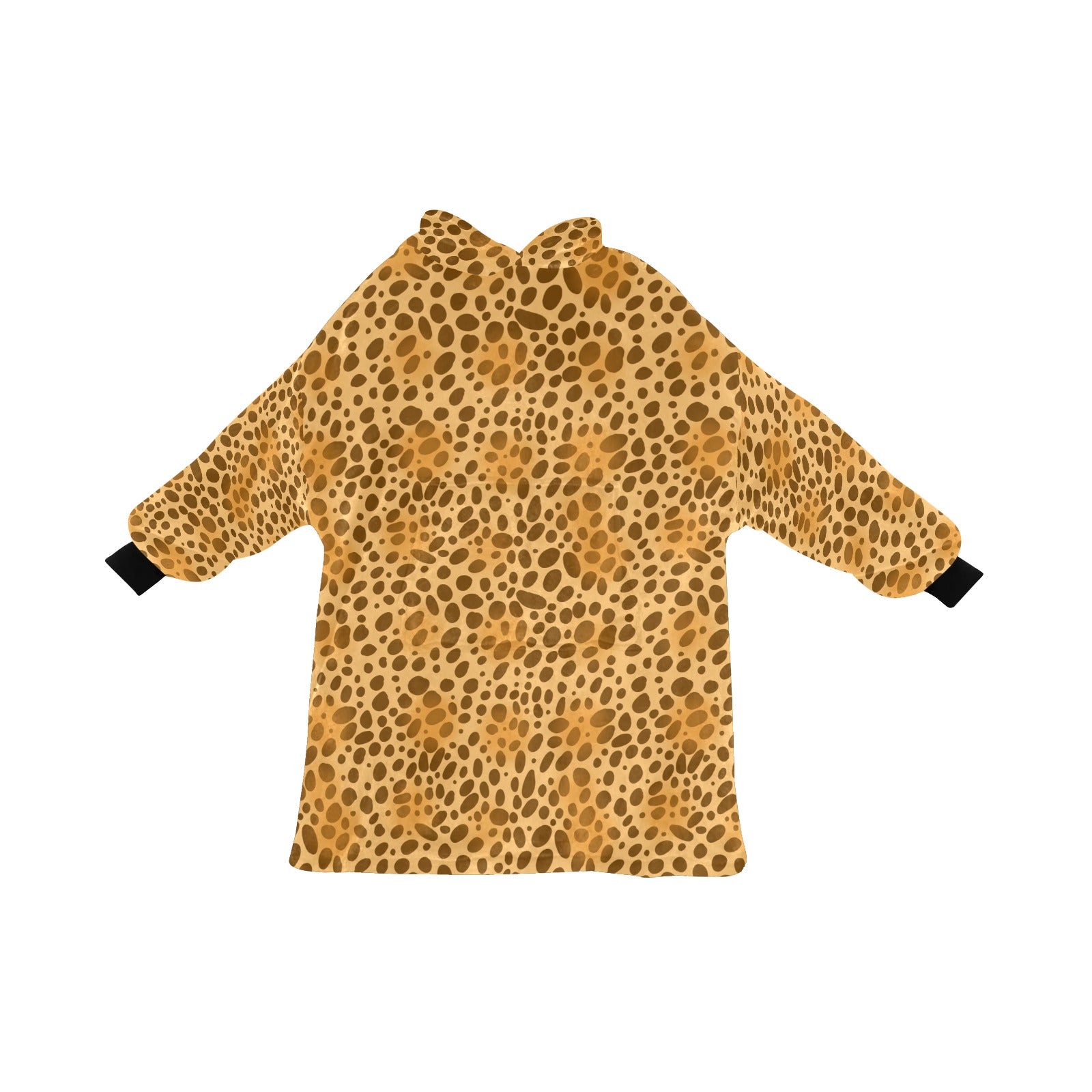 Leopard print fleece hooded blanket - Stay warm and trendy with this stylish and cozy fleece blanket featuring a striking leopard print pattern.