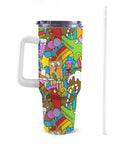 1.2 litre Stainless Steel Travel Coffee Cup Tumbler – Christmas Edition - Green Cheeks - Travel Mug