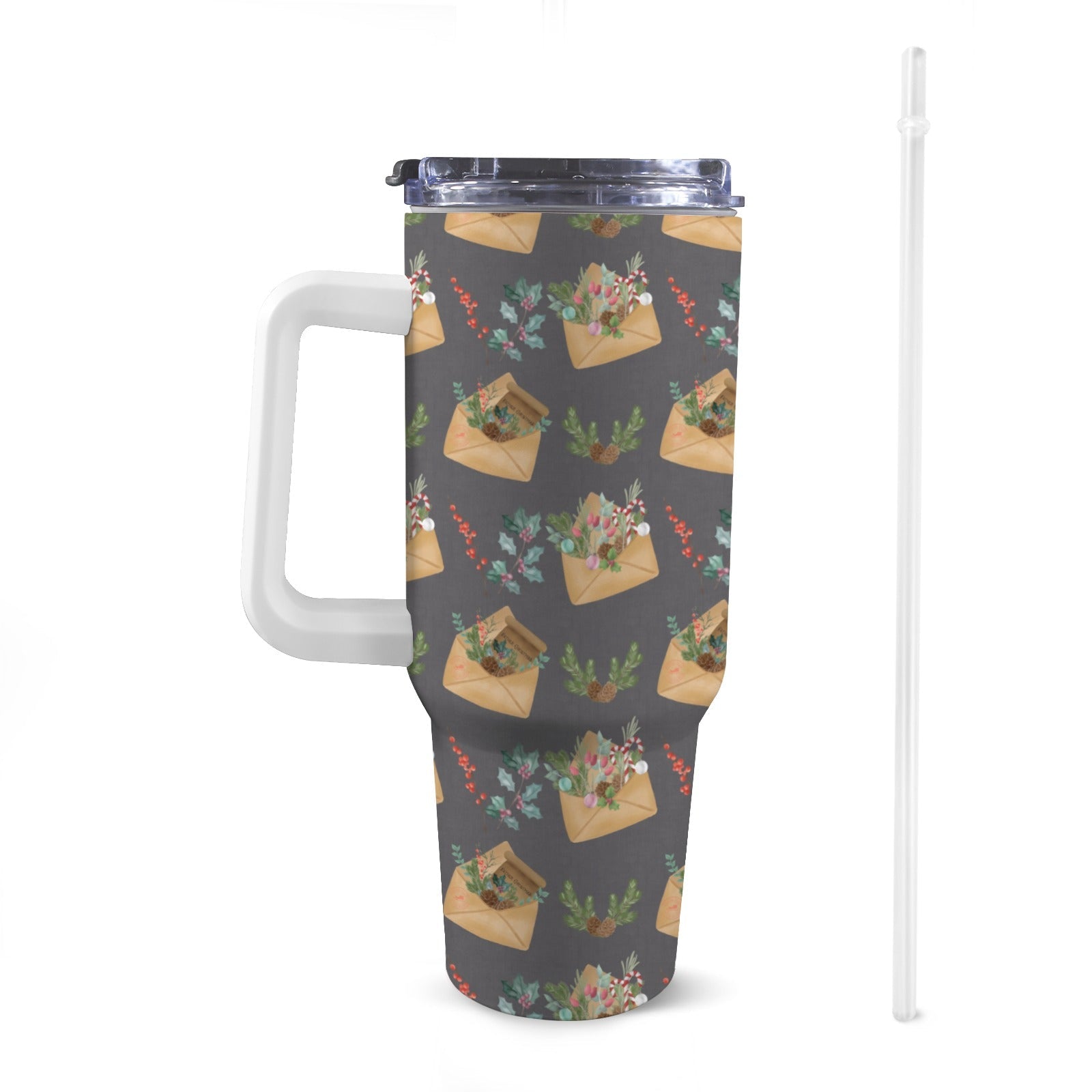 1.2 litre Stainless Steel Travel Coffee Cup Tumbler – Christmas Edition - Green Cheeks - Travel Mug