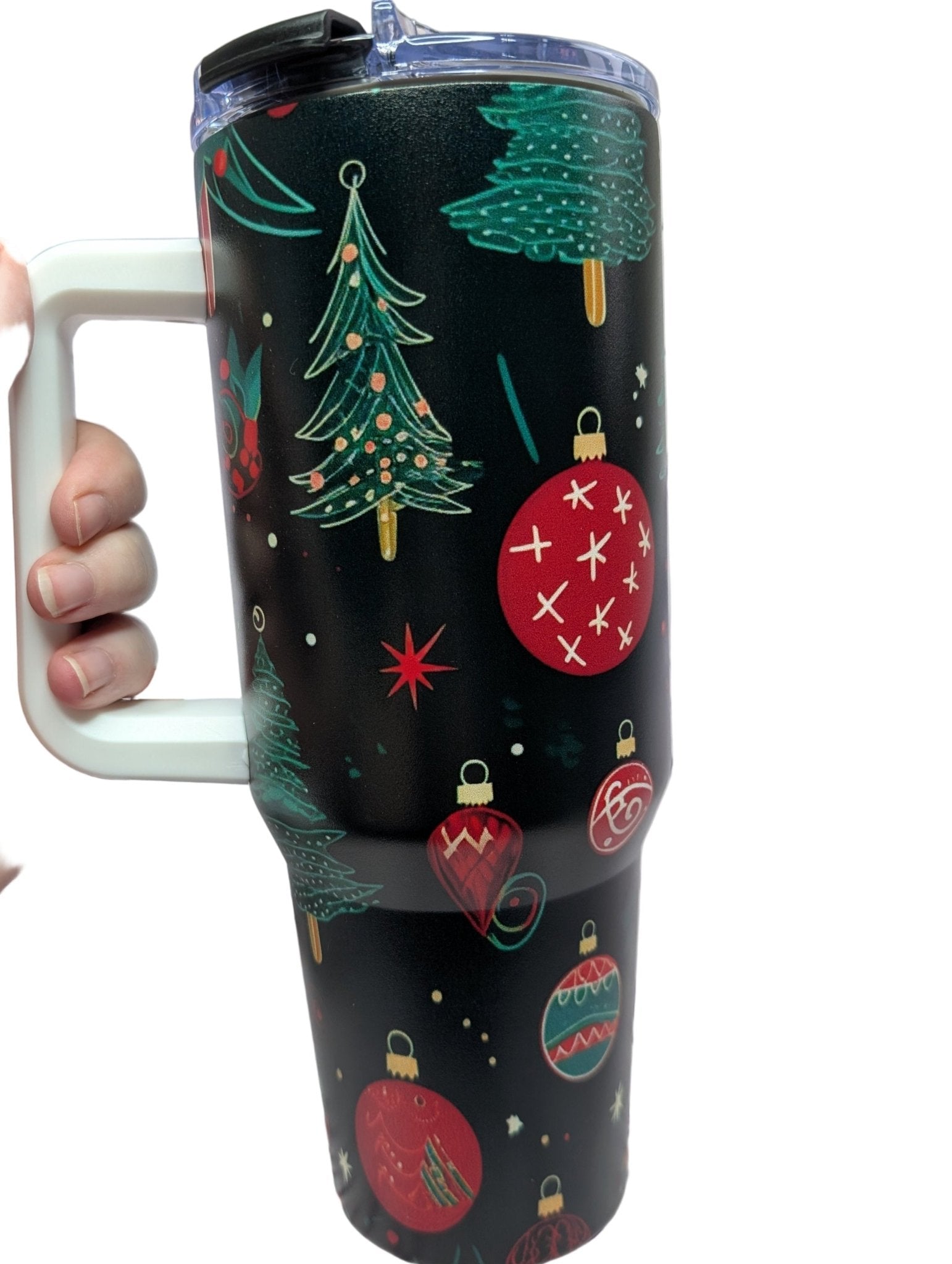 1.2L Insulated Stainless Steel Water Bottle with Handle – Christmas Edition - Green Cheeks - Travel Mug