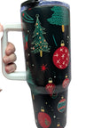 1.2L Insulated Stainless Steel Water Bottle with Handle – Christmas Edition - Green Cheeks - Travel Mug